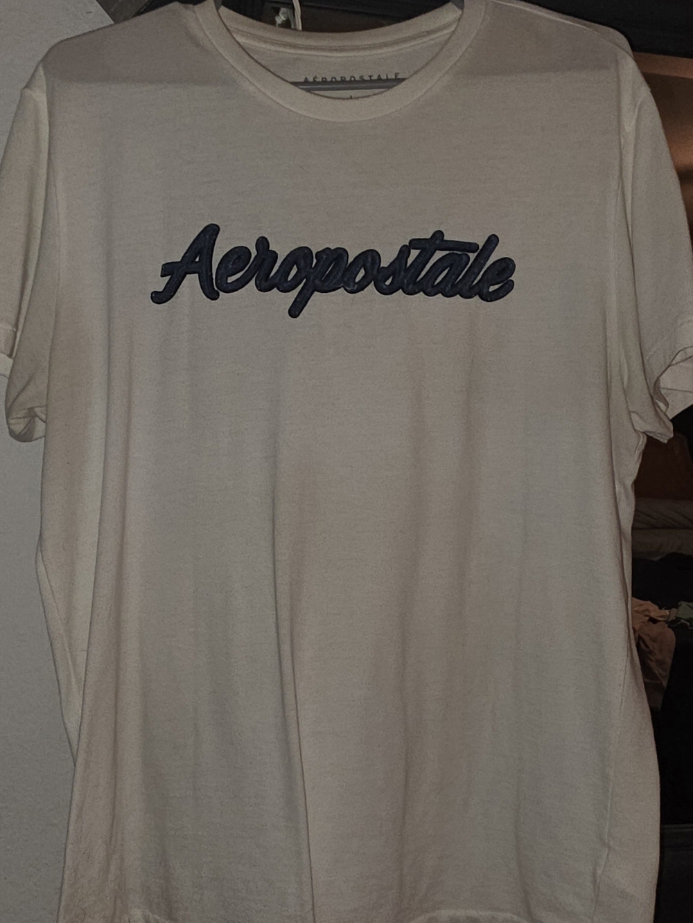 Aeropostale Cream Logo Short-Sleeve Men’s T-Shirt